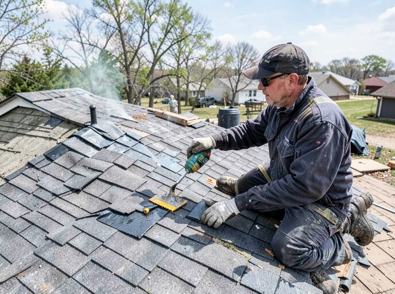 Wind Damage Roof Repair in Billings
